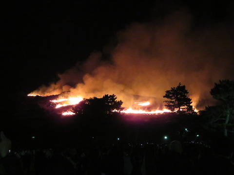 20勢いよく燃え盛る火