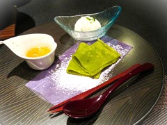 水菓子 抹茶味しきしき・林檎とシナモンジャム・ソルベ